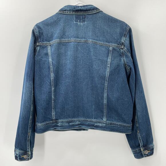 American Eagle Women's Denim Jacket Button Up Short, 100% Cotton, Sz. L - Picture 3 of 8